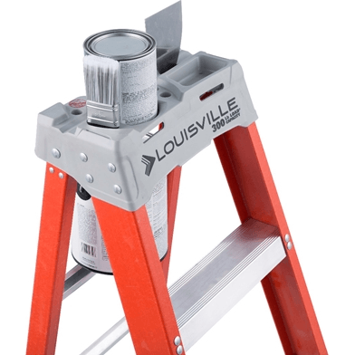 Louisville FS1500 Fiberglass Step Ladder / A-Type Ladder (300 lbs - Orange) - KHM Megatools Corp. Louisville FS1500 Fiberglass Step Ladder / A-Type Ladder (300 lbs - Orange) - KHM Megatools Corp.